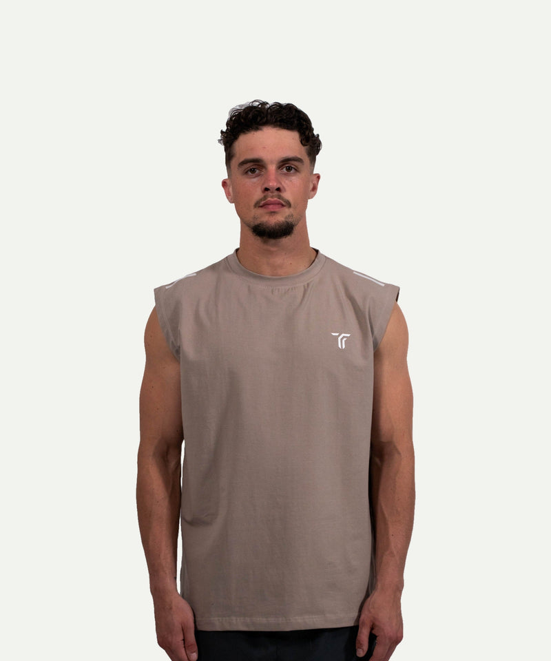 Active Sleeveless Tee – Beige
