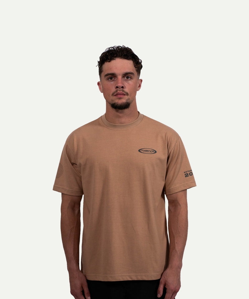 Thrive Tee – Camel